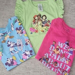 Disney Kids' T-Shirt Collection - Green, Blue, Pink